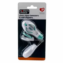 Load image into Gallery viewer, Mothers Choice Clear View Tweezer / Nail Clipper Combo