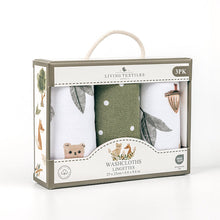 Load image into Gallery viewer, Living Textiles 3-pack Wash Cloths / Lingettes