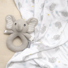 Load image into Gallery viewer, Living Textiles Jersey Swaddle & Rattle Gift Set