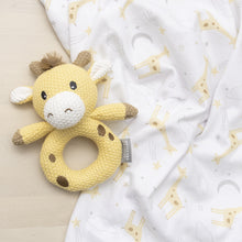 Load image into Gallery viewer, Living Textiles Jersey Swaddle &amp; Rattle Gift Set
