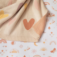 Load image into Gallery viewer, Living Textiles Jacquard Baby Blanket - Bohemian Bliss Hearts