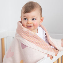 Load image into Gallery viewer, Living Textiles Jacquard Baby Blanket - Bohemian Bliss Hearts