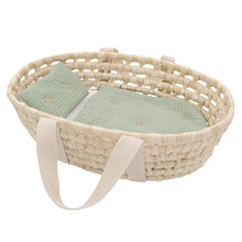 Load image into Gallery viewer, Living Textiles Rattan Doll Moses Basket