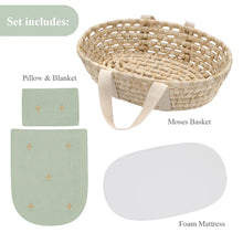 Load image into Gallery viewer, Living Textiles Rattan Doll Moses Basket