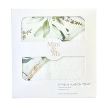 Load image into Gallery viewer, Cuddle Bug & Co Hooded Towel & Washcloth Set
