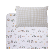 Load image into Gallery viewer, Living Textiles Jersey Port-a-Cot Fitted Sheet & Pillowcase