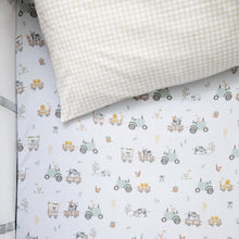 Load image into Gallery viewer, Living Textiles Jersey Port-a-Cot Fitted Sheet & Pillowcase