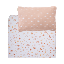 Load image into Gallery viewer, Living Textiles Jersey Port-a-Cot Fitted Sheet & Pillowcase