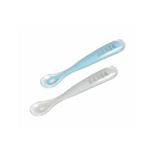 Load image into Gallery viewer, Beaba 1st Age Silicone Spoons & Carry Case - 2 pack
