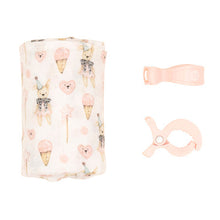 Load image into Gallery viewer, All4Ella Organic Cotton Muslin Swaddle & Pram Peg x 2 Gift Set
