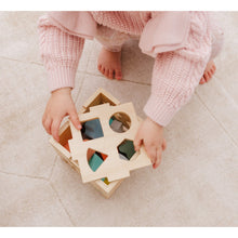 Load image into Gallery viewer, Bubble Wooden Shape Sorting Cube