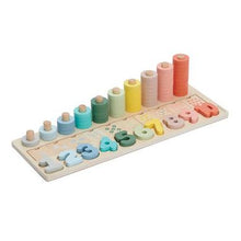 Load image into Gallery viewer, Bubble Wooden Numbers & Blocks Counting Set