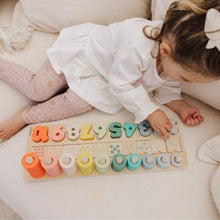 Load image into Gallery viewer, Bubble Wooden Numbers & Blocks Counting Set