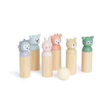 Load image into Gallery viewer, Bubble Wooden Animal Bowling Set