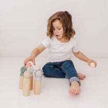 Load image into Gallery viewer, Bubble Wooden Animal Bowling Set