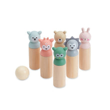 Load image into Gallery viewer, Bubble Wooden Animal Bowling Set
