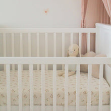 Load image into Gallery viewer, Over the Dandelions Muslin Fitted Cot Sheet