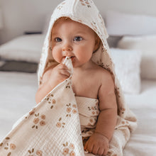 Load image into Gallery viewer, Over the Dandelions Hooded Towel with Tassel