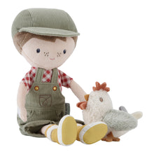 Load image into Gallery viewer, Little Dutch Cuddle Doll Farmer Jim & Chicken