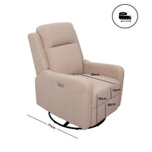 Load image into Gallery viewer, Love N Care MILA Electric Nursing Chair with USB