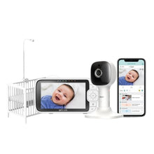 Load image into Gallery viewer, Oricom Nursery Pal Skyview 5" Smart HD Baby Monitor with Cot Stand (OBH650P)