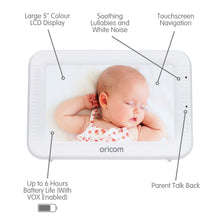 Load image into Gallery viewer, Oricom Secure875 5"Touchscreen Video / Audio Baby Monitor (SC875)