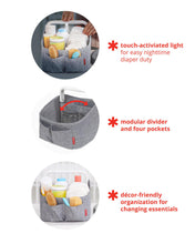 Load image into Gallery viewer, Skip Hop Nursery Style Light Up Nappy / Diaper Caddy - Oat