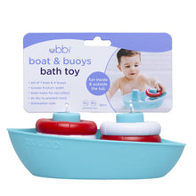 Load image into Gallery viewer, Ubbi Boat & Buoys Bath Toy
