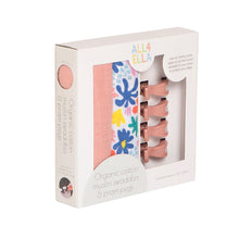 Load image into Gallery viewer, All4Ella Organic Cotton Muslin Swaddle x 2 & Pram Pegs x 4 Gift Set