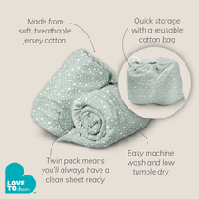 Load image into Gallery viewer, Love to Dream Fitted Sheet - Twin Pack