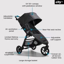 Load image into Gallery viewer, Baby Jogger City Mini® GT2 - Opulent Black with FREE Parent Caddy