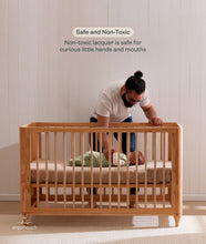 Load image into Gallery viewer, Lyra Convertible Cot Beechwood