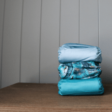 Load image into Gallery viewer, Earthside Eco Bums &#39;Our Oceans&#39; OSFM Side Snapping Cloth Nappy
