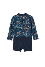 Load image into Gallery viewer, Milky Tiger Palm Long Sleeve Swimsuit