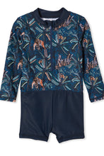 Load image into Gallery viewer, Milky Tiger Palm Long Sleeve Swimsuit