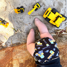Load image into Gallery viewer, Earthside Eco Bum 'Digger Daze' OSFM Side Snapping Cloth Nappy