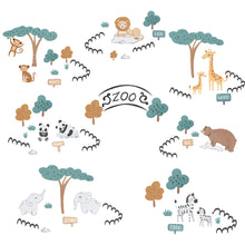 Load image into Gallery viewer, Lolli Living Day at the Zoo Removable Wall Decals
