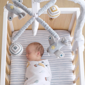 Living Textiles Musical Cot Mobile Up Up & Away