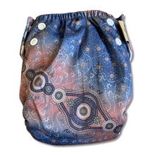 Load image into Gallery viewer, Earthside Eco Bum 'Nangari - To Sleep' OSFM Side Snapping Cloth Nappy