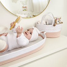 Load image into Gallery viewer, Living Textiles 100% Cotton Rope Nappy Caddy