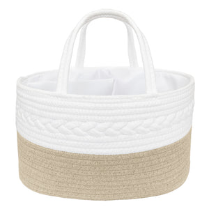 Living Textiles 100% Cotton Rope Nappy Caddy
