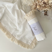 Load image into Gallery viewer, Mini & Me Lace Trim Cotton Swaddle