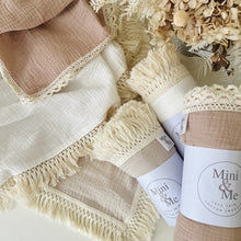 Load image into Gallery viewer, Mini & Me Lace Trim Cotton Swaddle