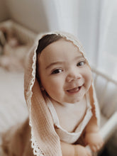 Load image into Gallery viewer, Mini & Me Lace Trim Cotton Swaddle