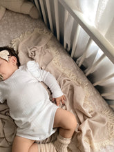 Load image into Gallery viewer, Mini & Me Lace Trim Cotton Swaddle