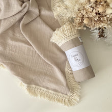 Load image into Gallery viewer, Mini & Me Lace Trim Cotton Swaddle