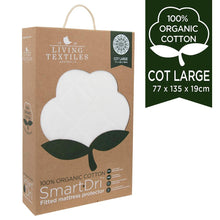 Load image into Gallery viewer, Living Textiles Organic Smart-Dri Fitted Mattress Protector