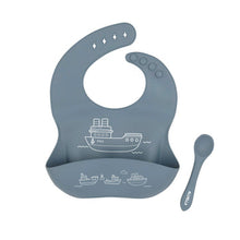 Load image into Gallery viewer, All4Ella Silicone Bib with Spoon
