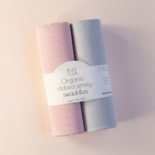 Load image into Gallery viewer, All4Ella Ribbed Jersey Swaddles 2pk

