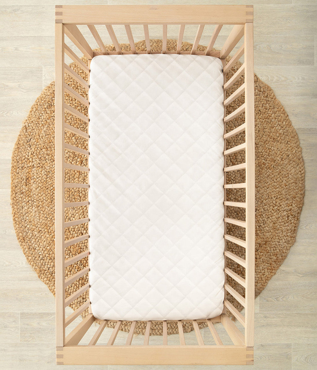 Love to Dream Quilted Mattress Protector - Cot / White
